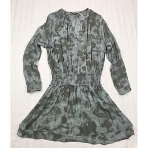 Rails Jasmine Slate Tie Dye Smocked Waist Mini Dress Large